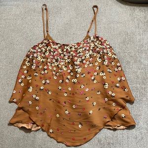 Free People Floral Tank Top